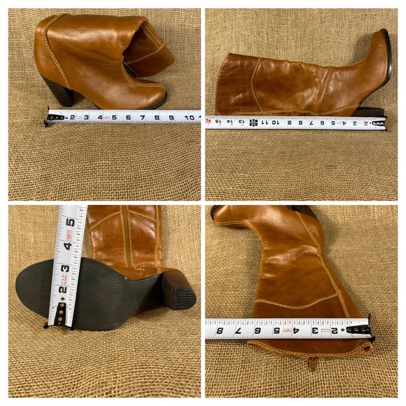 STIVALI New York Boots Heeled Zip Leather Women SZ 6.5  37 - Picture 11 of 12